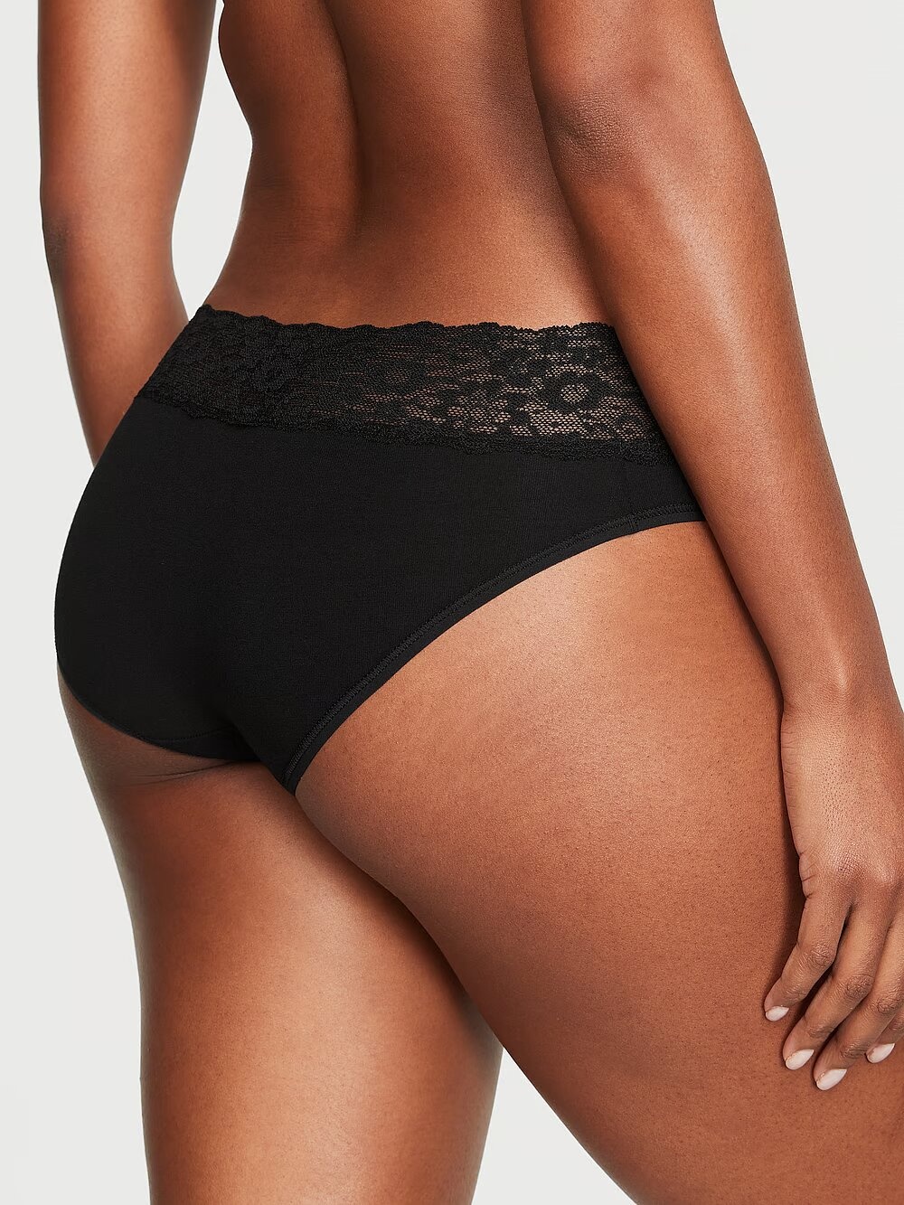 Бавовняні трусики хіпхагер Victoria's Secret Lace Waist Cotton Hiphugger Panty 415961QB4 фото