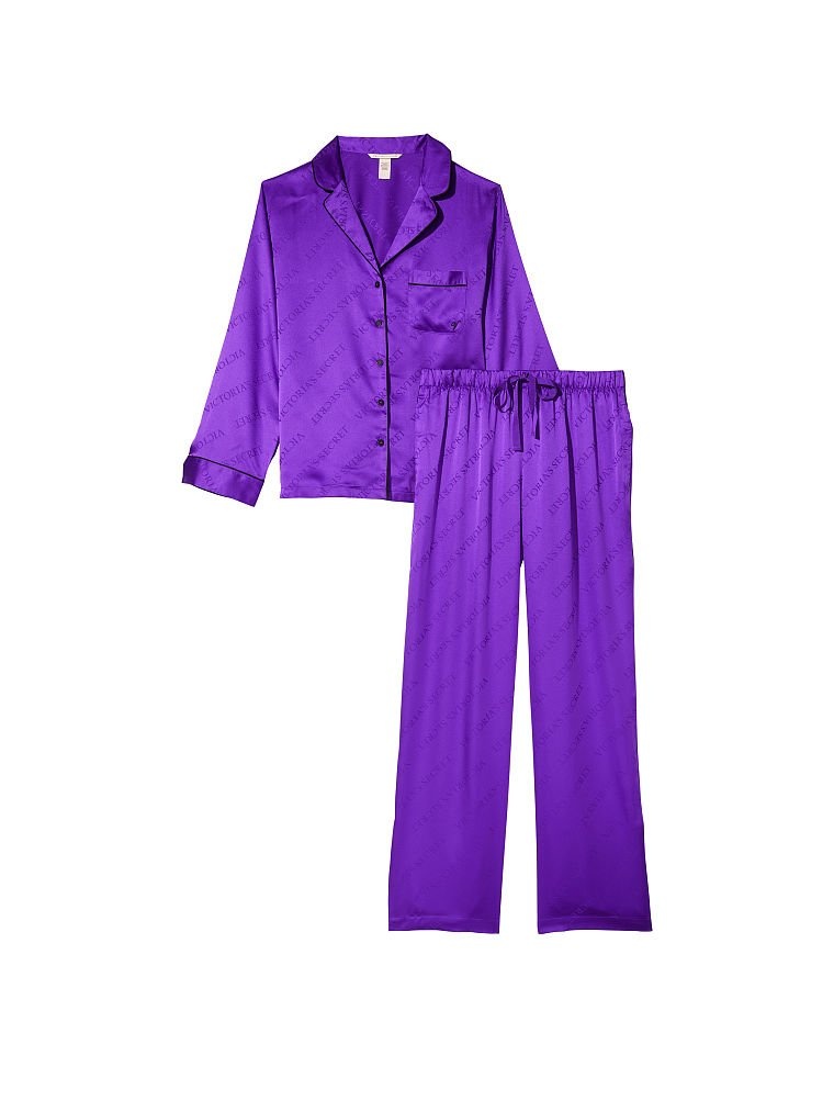 Атласная пижама VICTORIA'S SECRET Satin Long PJ Setet 560522QCJ фото