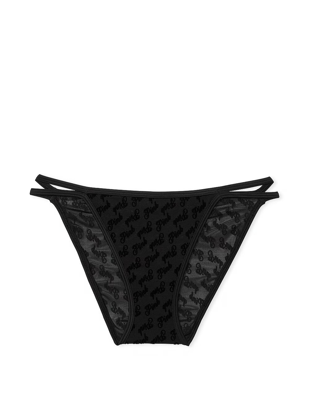 Сетчатые трусики PINK Logo Mesh Strappy Cheeky Panty 416548QJP фото