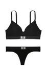 Комплект белья Victoria's Secret Shine Patch T-Shirt Wireless Bra + Thong Panty QB4-904034 фото