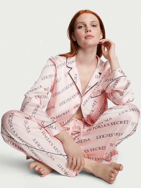 Атлана піжама Victoria's Secret Satin Long Pajama Set 406057QFT фото