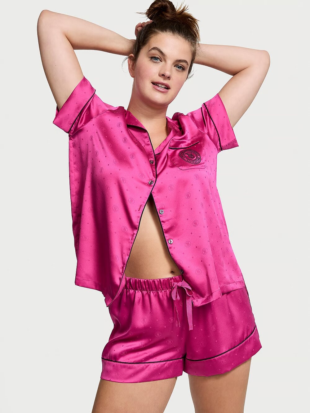 Піжама Victoria's Secret Satin Short Pajama Set 417474QAX фото