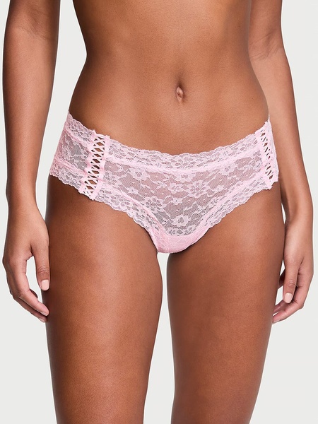 Трусики чики Victoria's Secret Floral Lace Cheeky Panty 415981QCJ фото