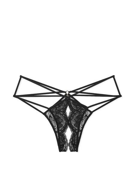 Відкриті трусики чіки Very Sexy Lace Strappy Crotchless Cheeky Panty 415641QB4 фото