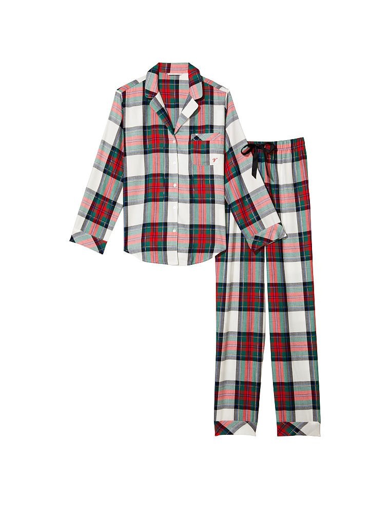 Фланелевая пижама VICTORIA'S SECRET Flannel Long PJ Set 817384QBH фото