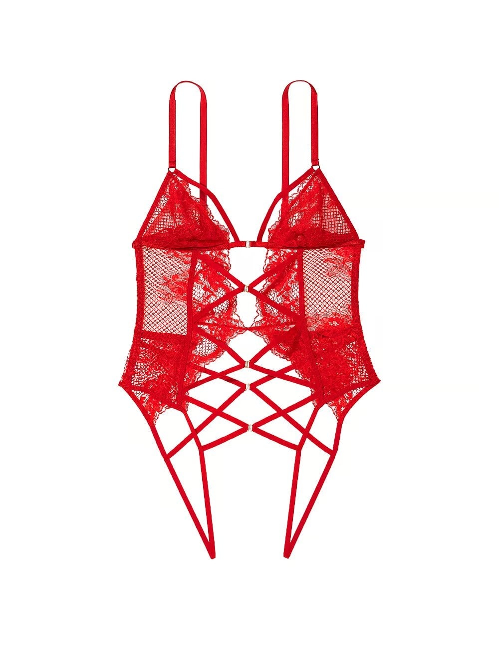 Відкритий боді Victoria's Secret VERY SEXY Fishnet Floral Triangle Crotchless Teddy 422027QD4 фото