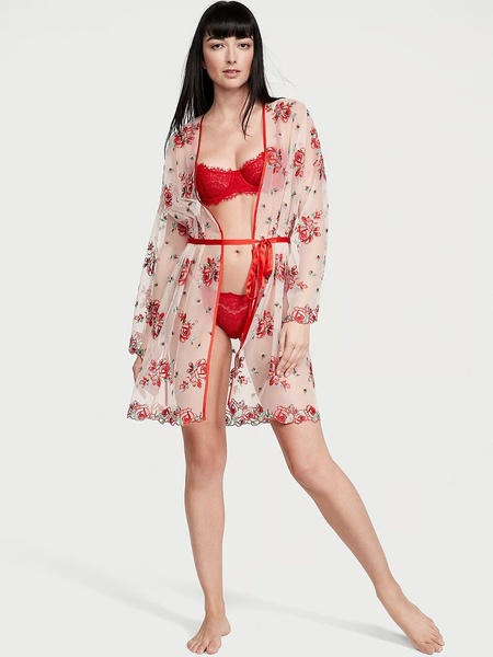 Халат VICTORIA'S SECRET Floral Embroidery Sheer Mesh Robe 520841QB6 фото