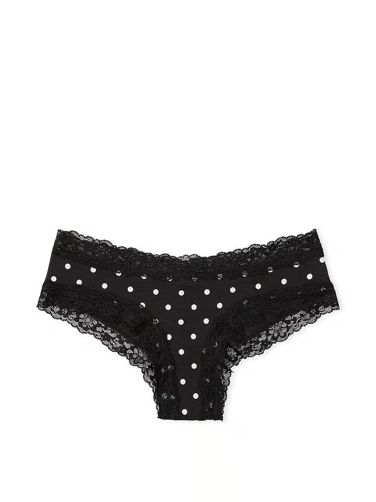 Хлопковые трусики чики Victoria's Secret Lace Waist Cotton Cheeky Panty 418405Q9X фото