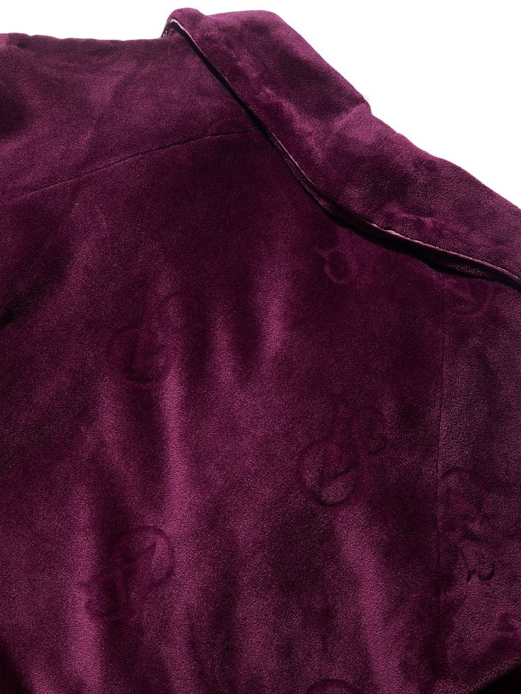 Короткий теплый халат от Victoria's Secret Logo Short Cozy Robe 997411QNJ фото