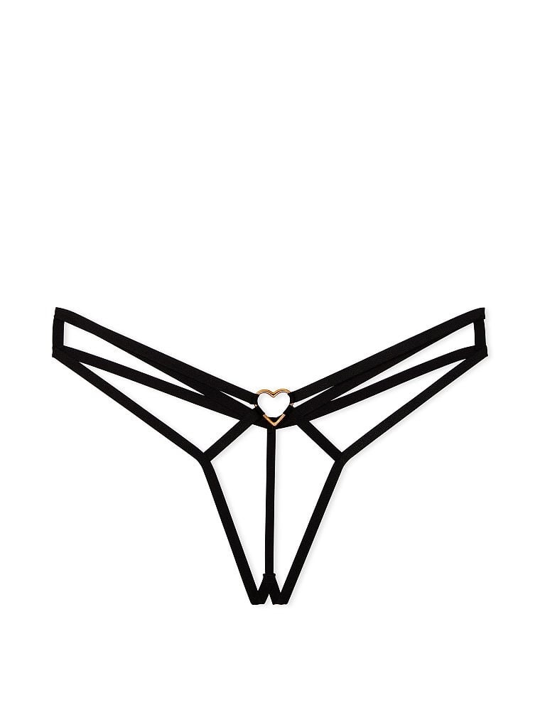 Відкриті трусики тонг Victoria's Secret Very Sexy Crotchless Heartware Strappy V-String Panty 204768QB4 фото