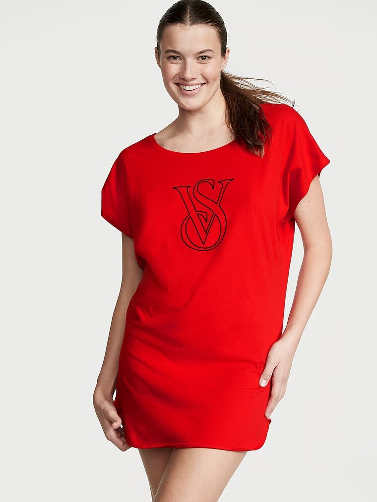 Нічна сорочка Victoria's Secret Lightweight Cotton Dolman Sleepshirt 817399QHK фото
