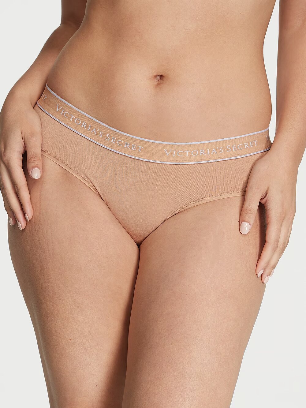 Хлопковые трусики Victoria's Secret Logo Cotton Hiphugger Panty 415923SEQ фото