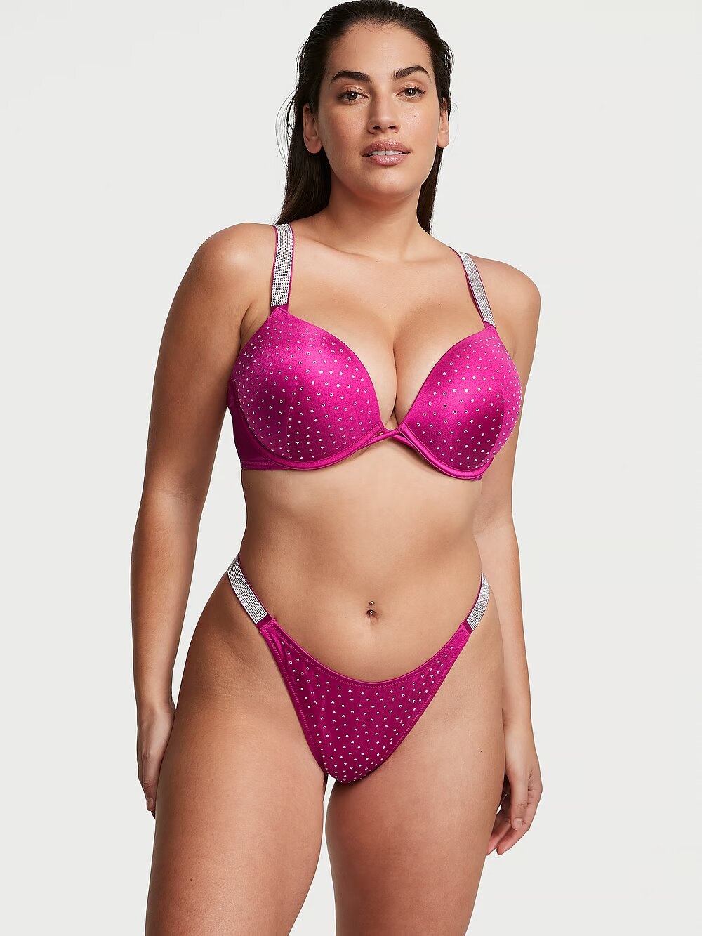 Купальник VICTORIA'S SECRET SWIM Bombshell Shine Strap Top+Thong Bottom 154899QAX фото