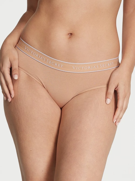 Бавовняні трусики Victoria's Secret Logo Cotton Hiphugger Panty 415923SEQ фото