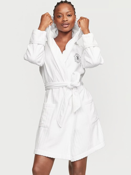 Махровый халат Victoria's Secret Terry Hooded Short Robe 418390QEK фото