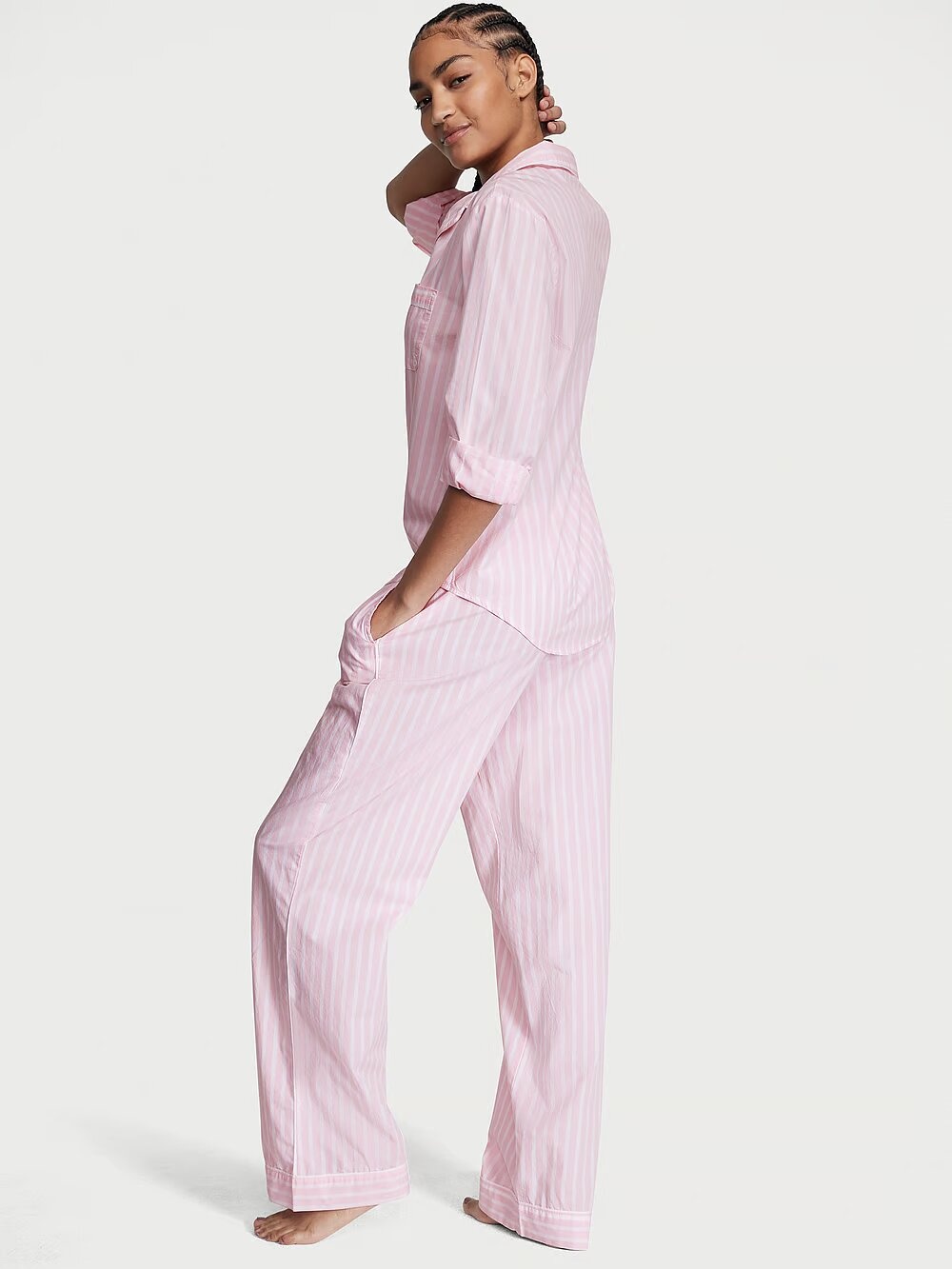 Хлопковая пижама VICTORIA'S SECRET Cotton Long Pajama Set 333426QNT фото