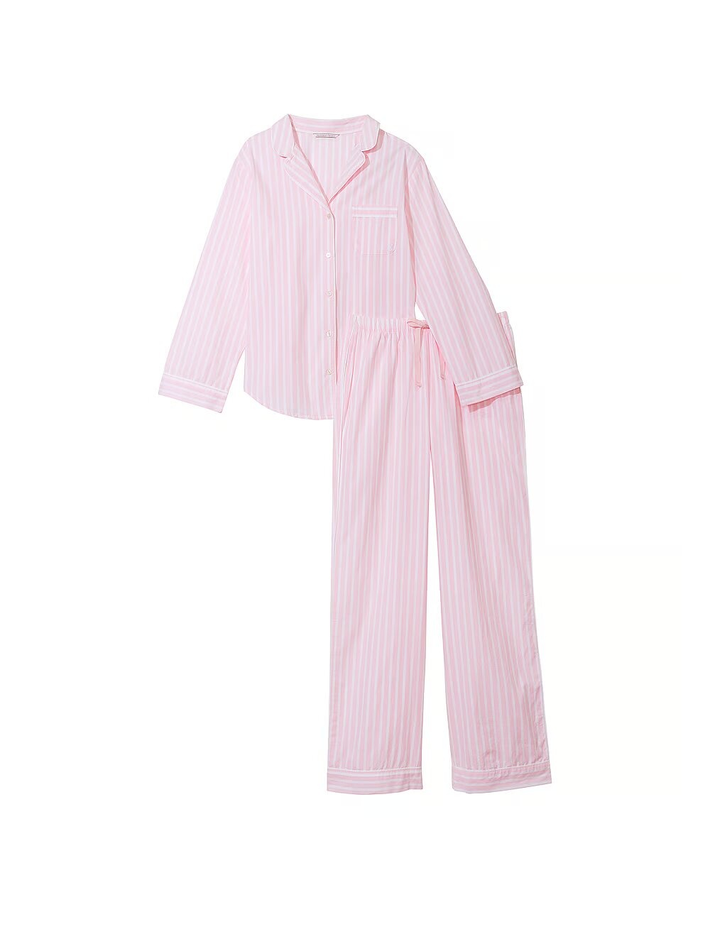 Хлопковая пижама VICTORIA'S SECRET Cotton Long Pajama Set 333426QNT фото