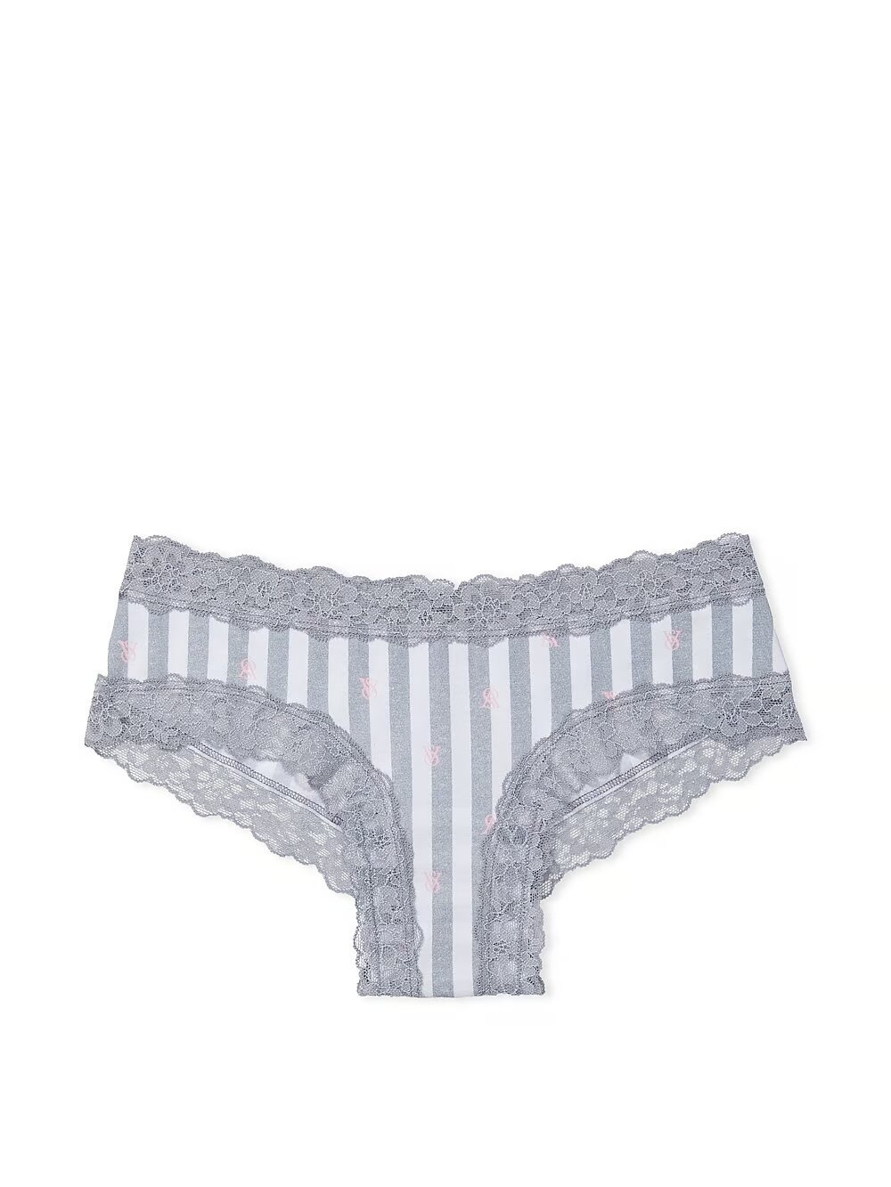 Хлопковые трусики чики Victoria's Secret Lace-Waist Cotton Cheeky Panty 415957QD3 фото