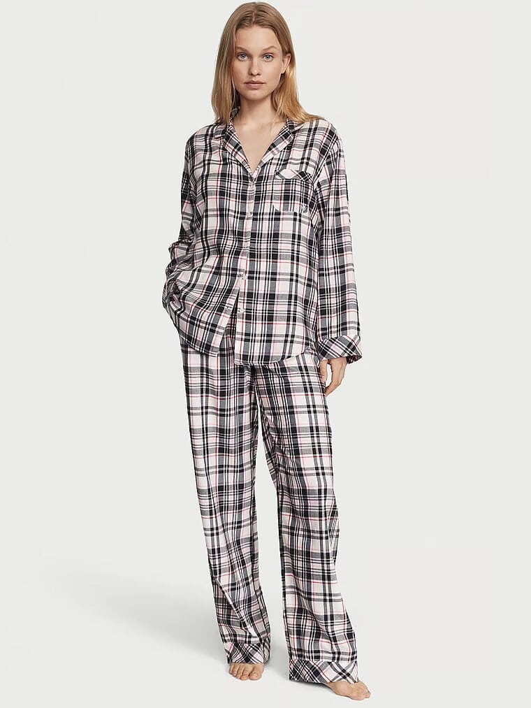 Фланелевая пижама VICTORIA'S SECRET Flannel Long PJ Set 817384R8P фото