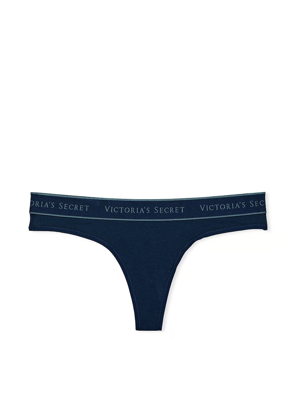 Бавовняні трусики тонг Victoria's Secret Logo Cotton Thong Panty 602120QD2 фото
