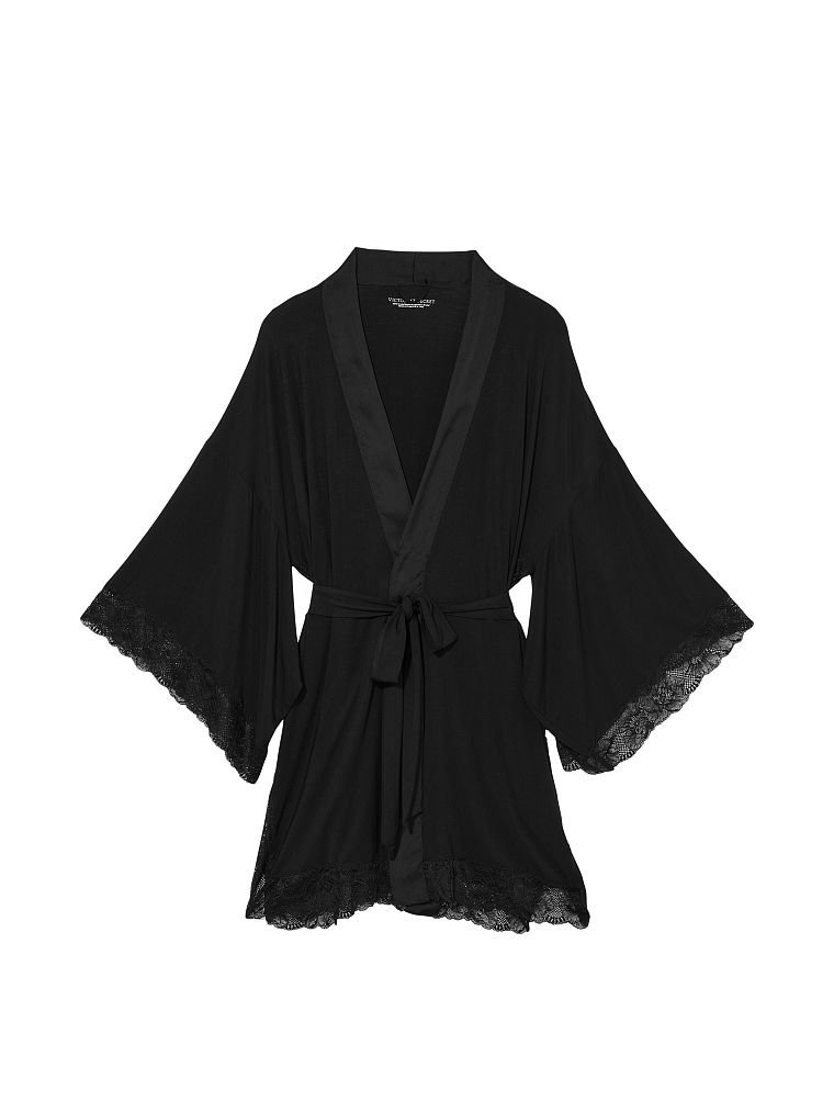 Халат трикотажний Victoria's Secret Modal Lace-Trim Robe 814436QB4 фото