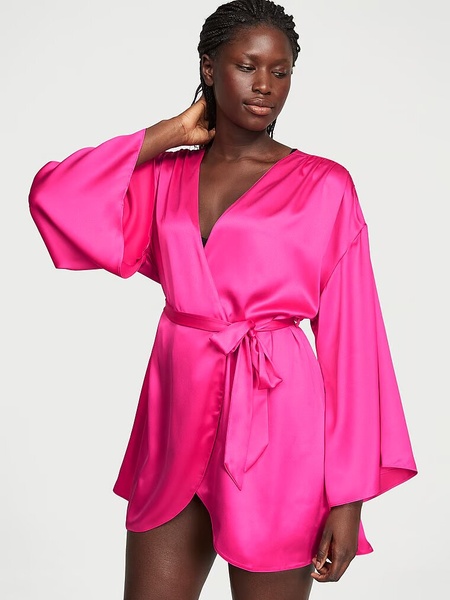 Атласный халат Victoria's Secret Satin Short Robe 151973QDE фото