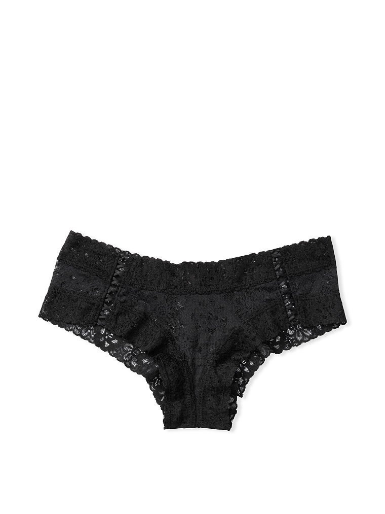 Трусики чіки Victoria's Secret Floral Lace Cheeky Panty 540176QB4 фото