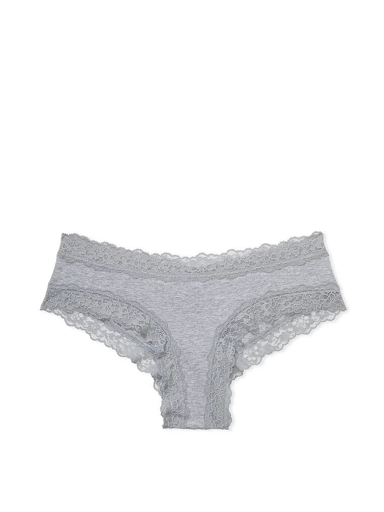 Бавовняні трусики чіки Victoria's Secret Stretch Cotton Lace-waist Cheeky 393012Q10 фото
