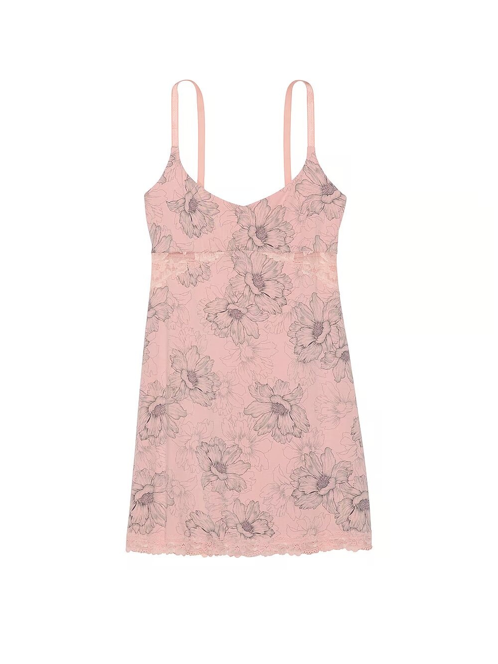 Нічна сорочка Victoria's Secret Modal Lace-Trim Sweetheart Slip Dress 159073QJJ фото