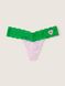 Бавовняні трусики тонг PINK Everyday Lace Trim Thong Underwear 247544QBK фото 1