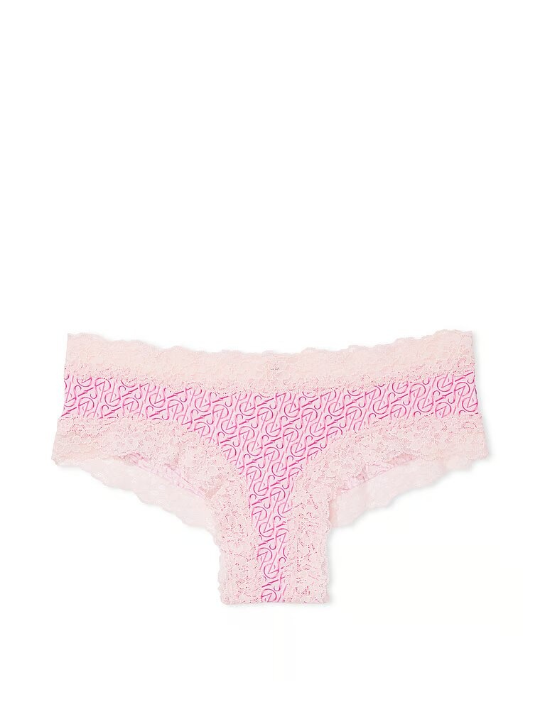 Бавовняні трусики чіки Victoria's Secret Lace Waist Cotton Cheeky Panty 418405QCS фото