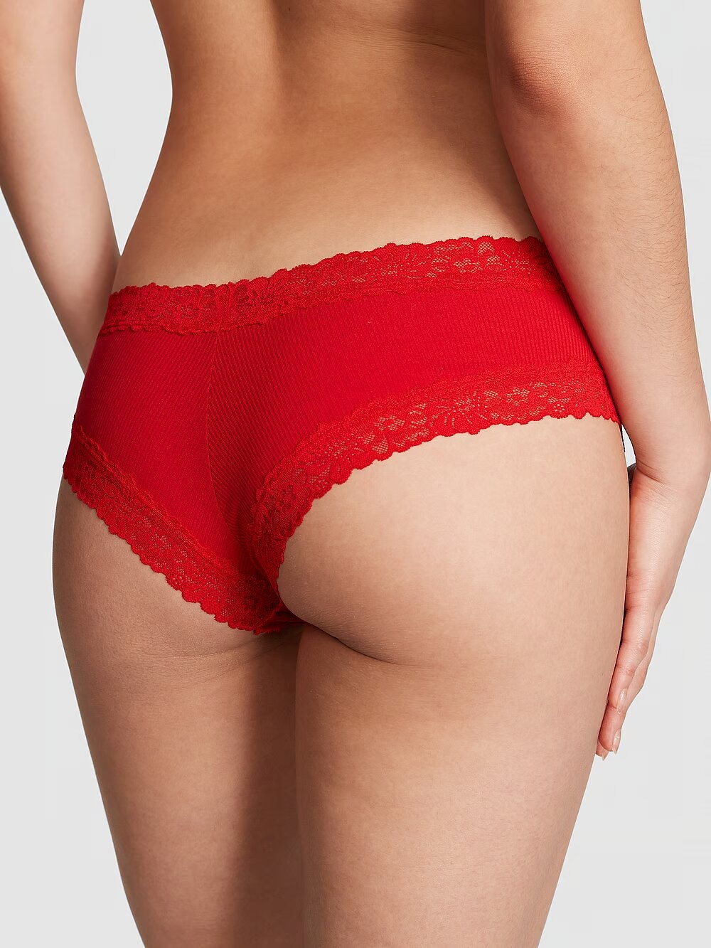 Бавовняні трусики чіки PINK Wink Lace-Trim Cheeky Panty 416202QD4 фото