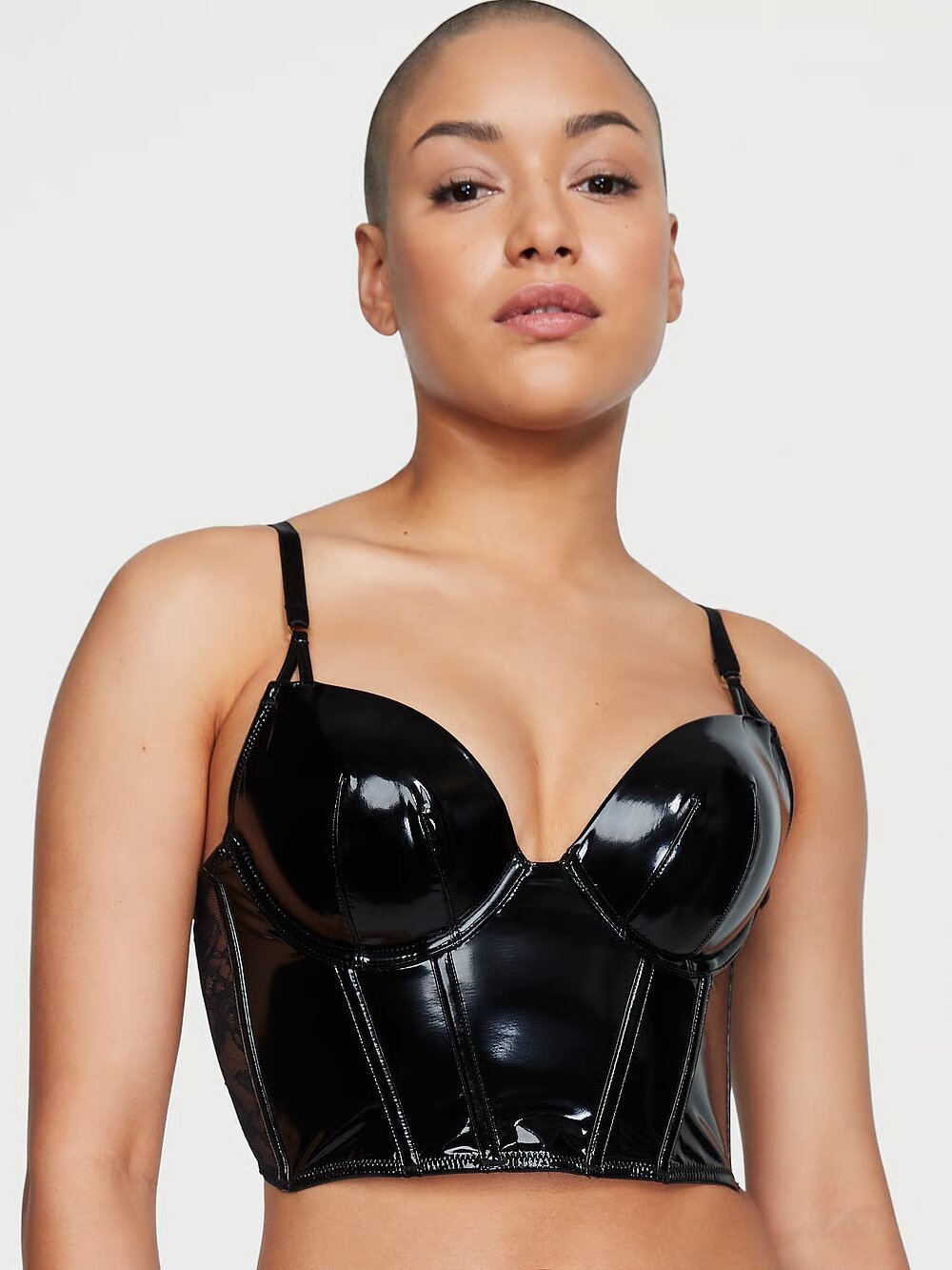 Бюстьє корсет Very Sexy Midnight Affair Faux Patent Leather Push-Up 521281QB4-Bra фото