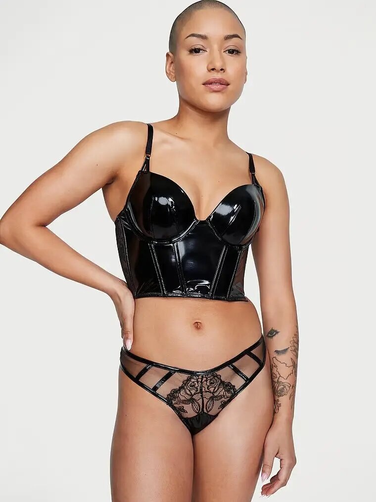 Бюстьє корсет Very Sexy Midnight Affair Faux Patent Leather Push-Up 521281QB4-Bra фото