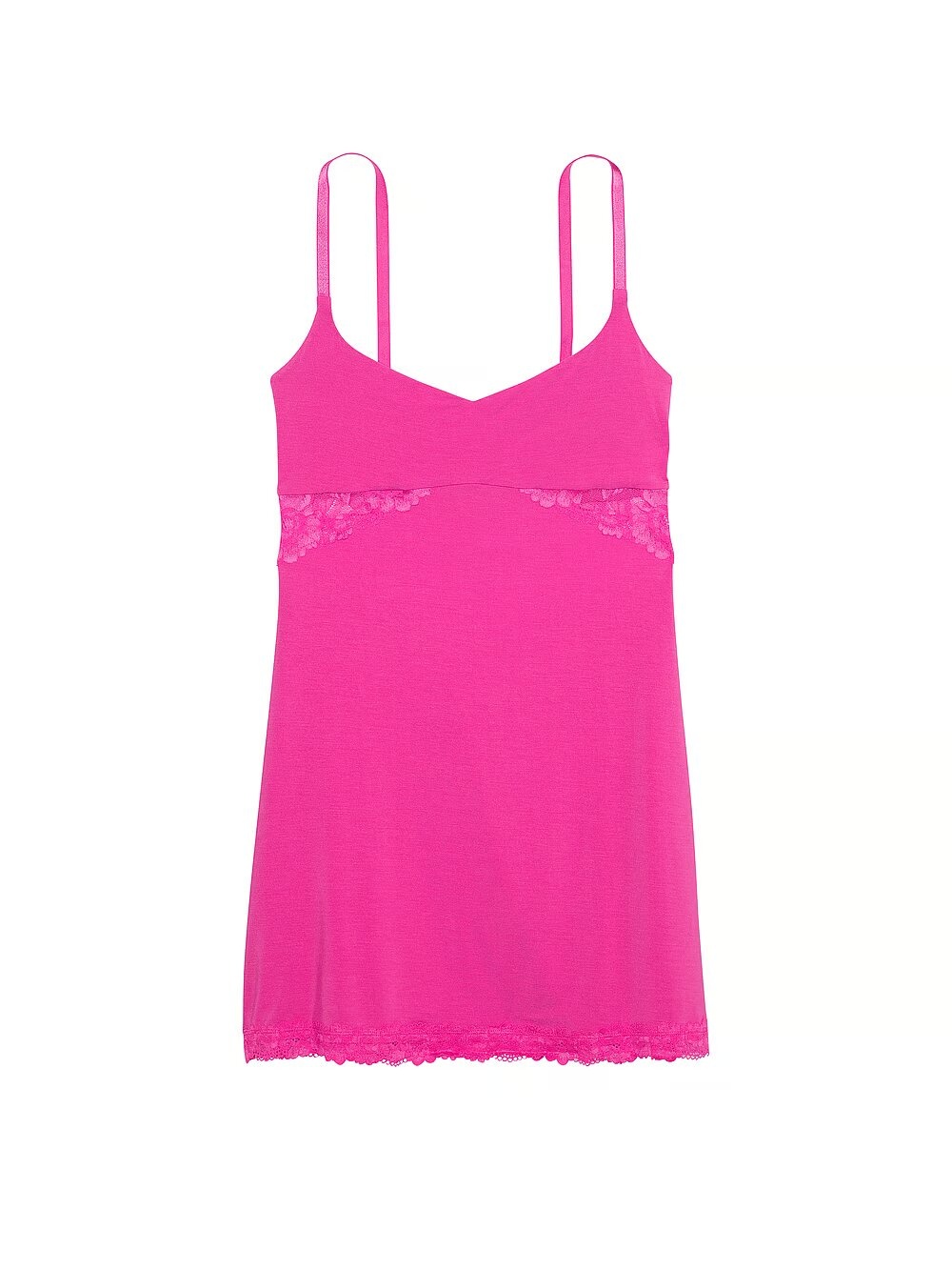 Ночная рубашка Victoria's Secret Modal Lace-Trim Sweetheart Slip Dress 159073QE7 фото