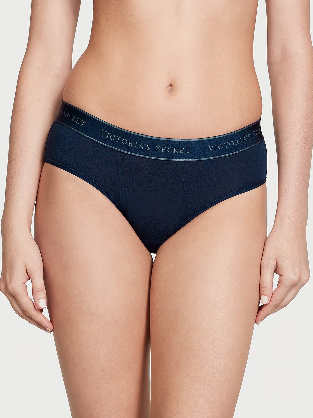 Хлопковые трусики Victoria's Secret Logo Cotton Hiphugger Panty 415901QD2 фото