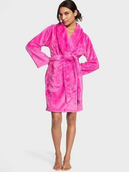 Короткий халат Victoria's Secret Logo Short Cozy Robe 26667958 фото