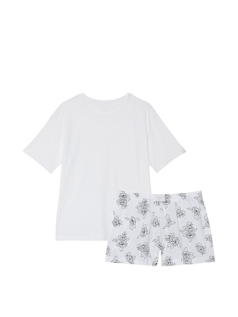 Пижама Victoria's Secret Cotton Short Tee-jama Set 332386QD5 фото