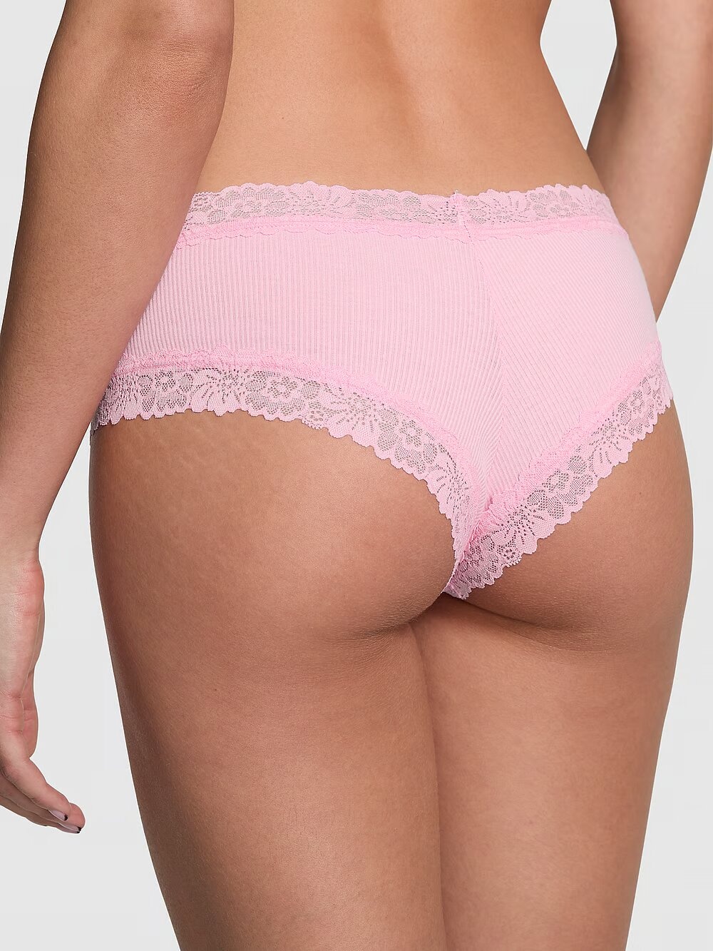 Хлопковые трусики чики PINK Wink Lace-Trim Cheeky Panty 416202QB6 фото