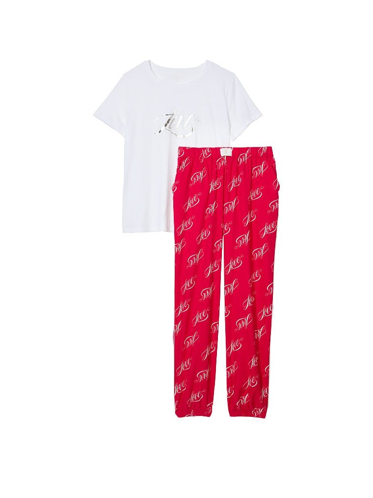 Пижама Victoria's Secret Flannel Jogger Tee-jama 817391QFQ фото