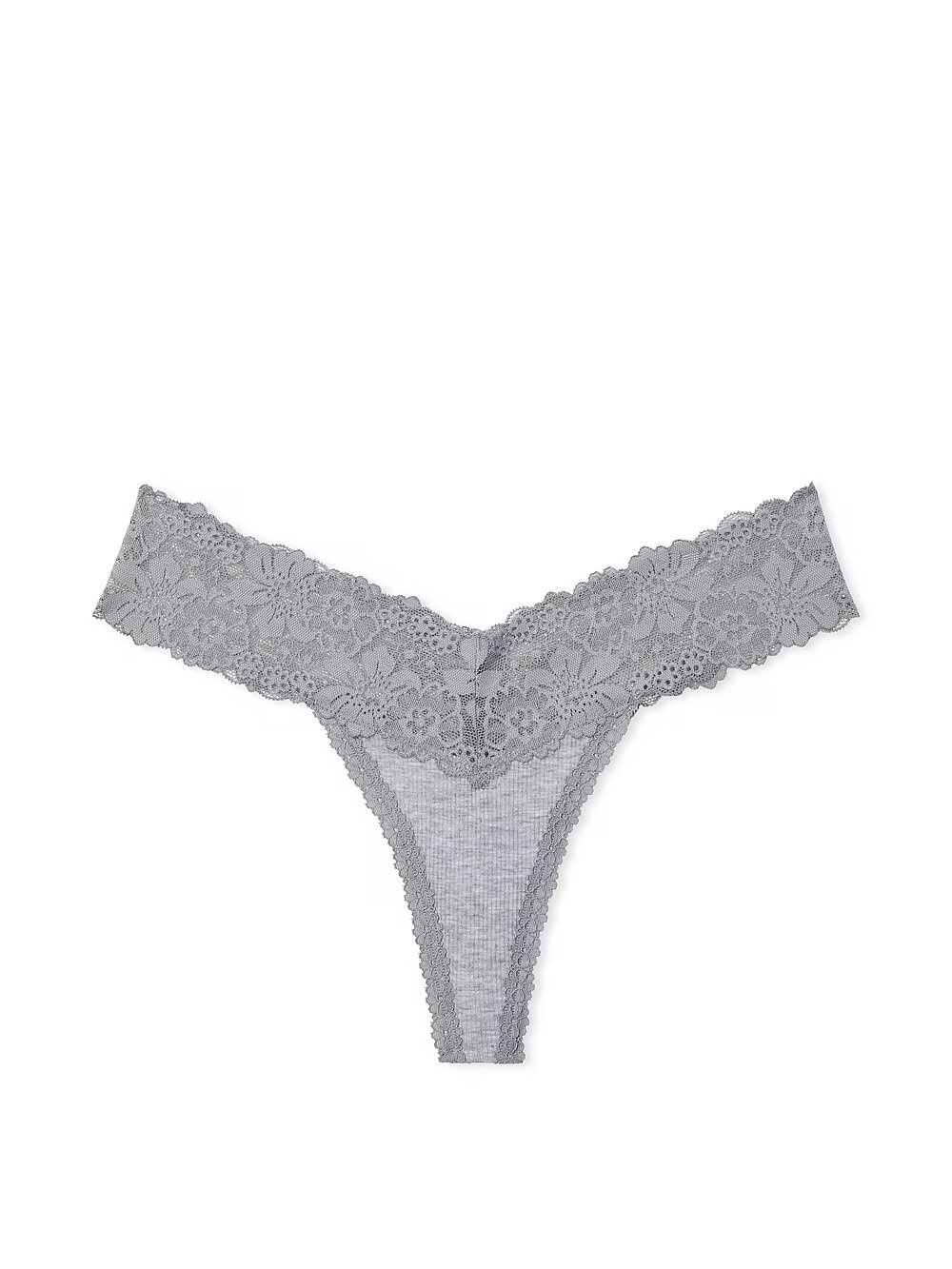 Бавовняні трусики тонг PINK Wink Lace-Trim Thong Panty 420461QD7 фото