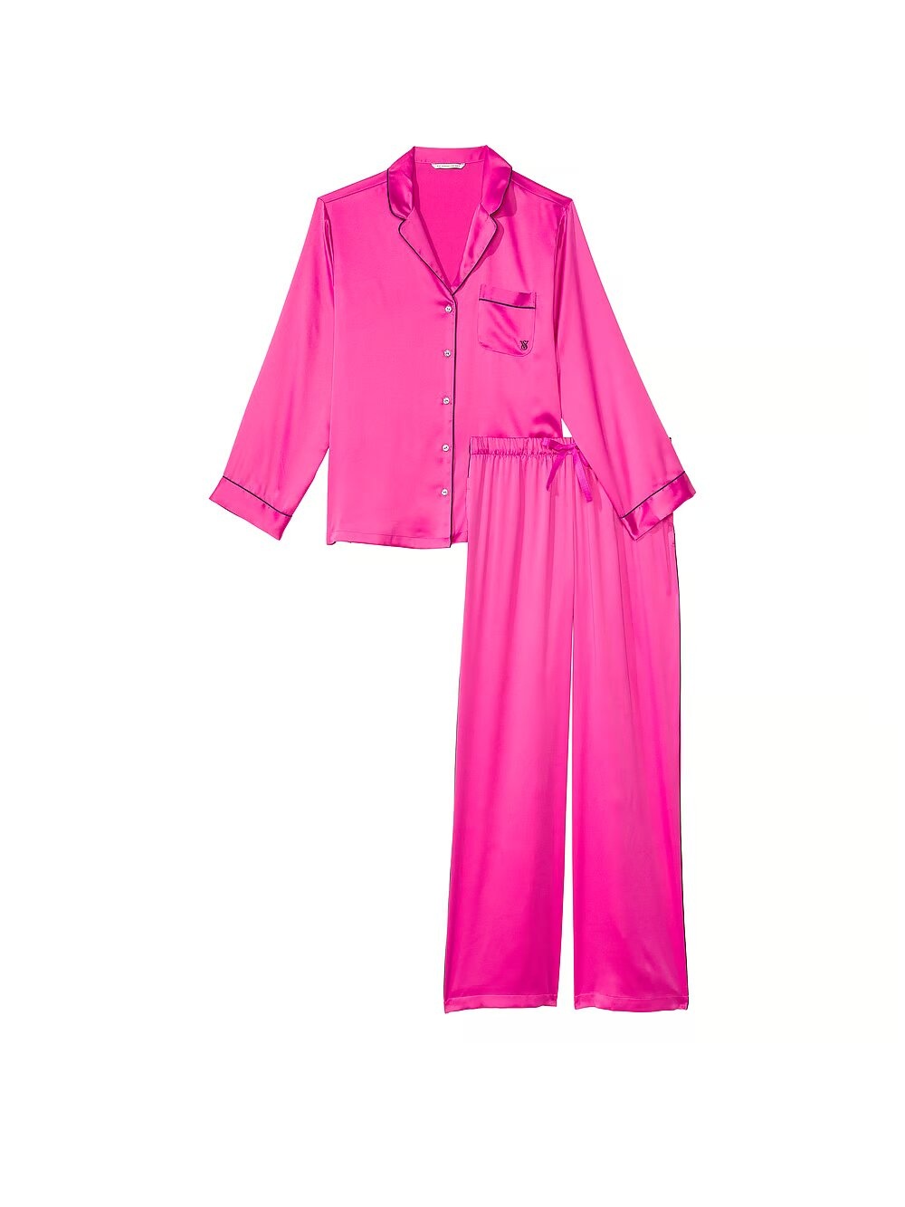 Атласна піжама Victoria's Secret Satin Long Pajama Set 406057QAX фото