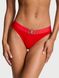 Хлопковые трусики Victoria's Secret Cotton Shine Patch Thong Panty (красные) 420772QD4 фото 1