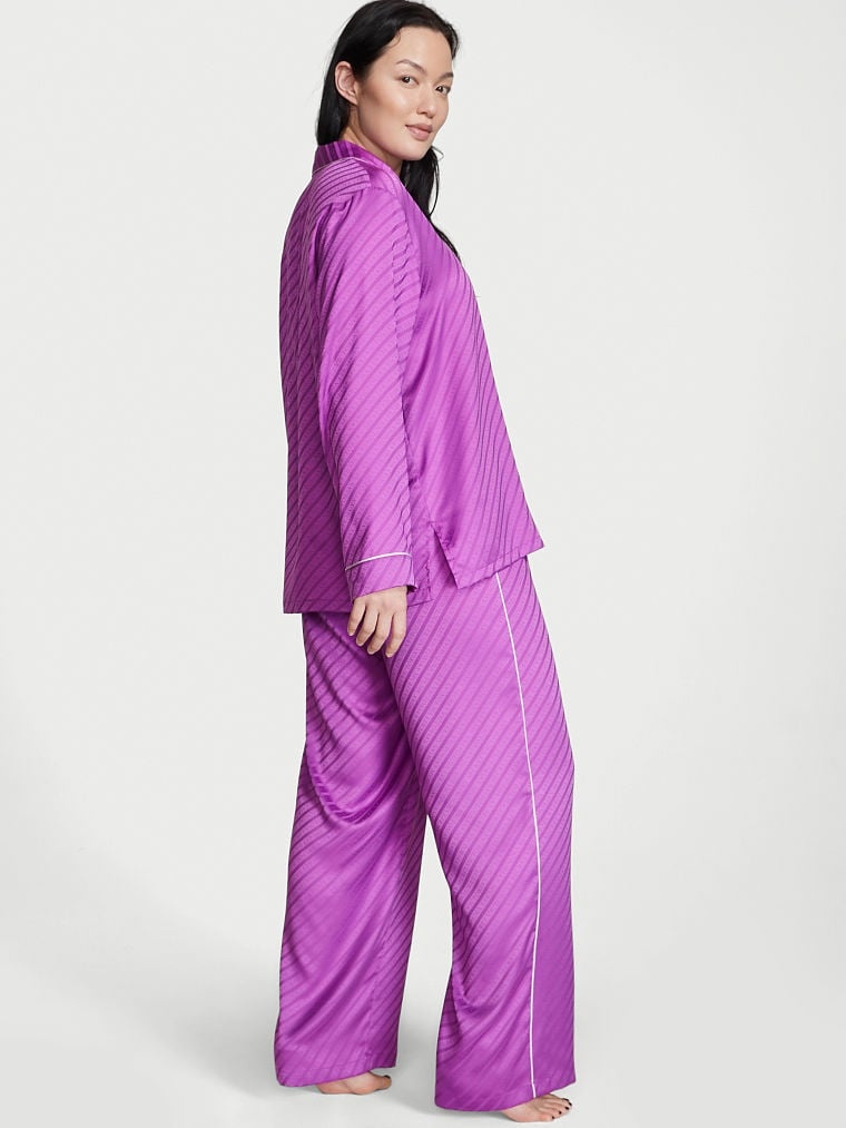 Жаккардовая пижама VICTORIA'S SECRET Satin Long PJ Set 333519QCJ фото