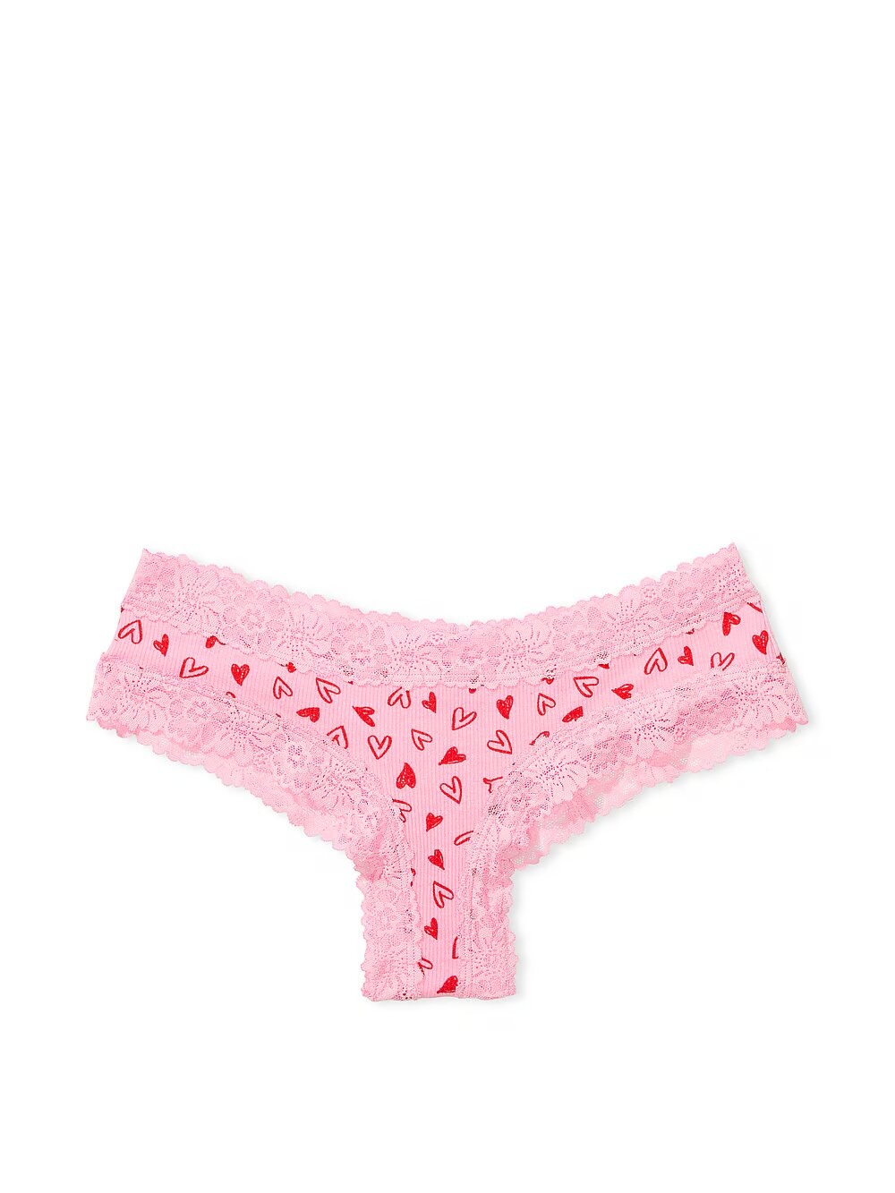 Бавовняні трусики чіки PINK Wink Lace-Trim Cheeky Panty 416202QCX фото