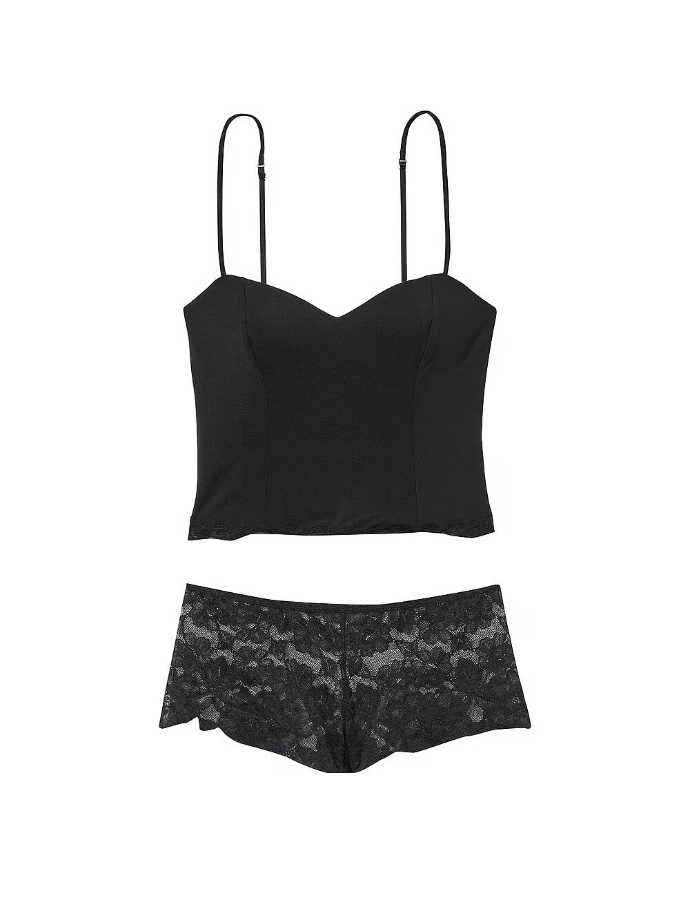 Пижама Victoria's Secret Modal & Lace Cropped Cami Set 152505QB4 фото