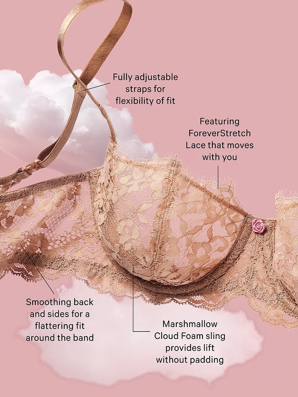 Комплект белья Victoria's Secret Dream Angels Wicked Unlined Lace Balconette Bra 26821699 фото