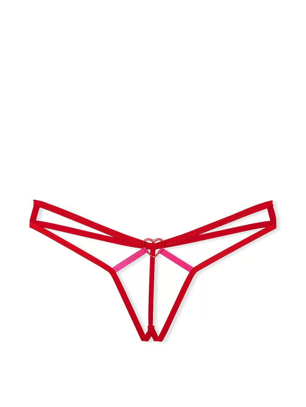 Открытые трусики тонг Victoria's Secret Very Crotchless Heartware Strappy V-String Panty 204768QD4 фото