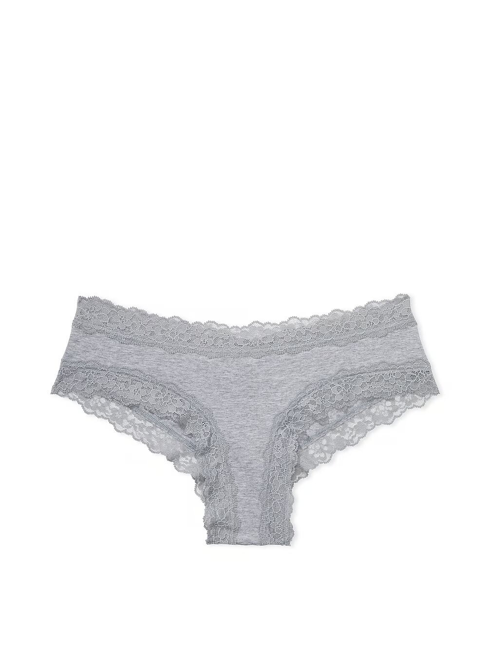 Хлопковые трусики чики Victoria's Secret Lace-Waist Cotton Cheeky Panty 415957QBV фото