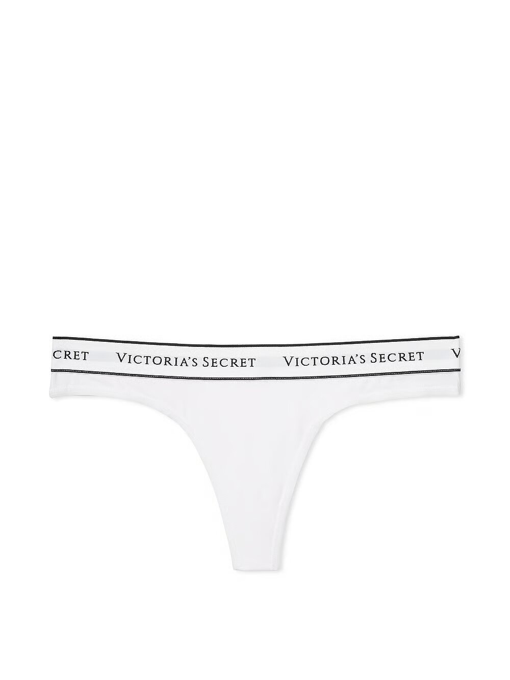 Бавовняні трусики тонг Victoria's Secret Logo Cotton Thong Panty 415830QBF фото